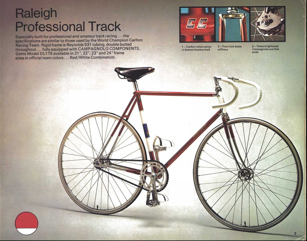 1973 Raleigh Professional Track Brochure