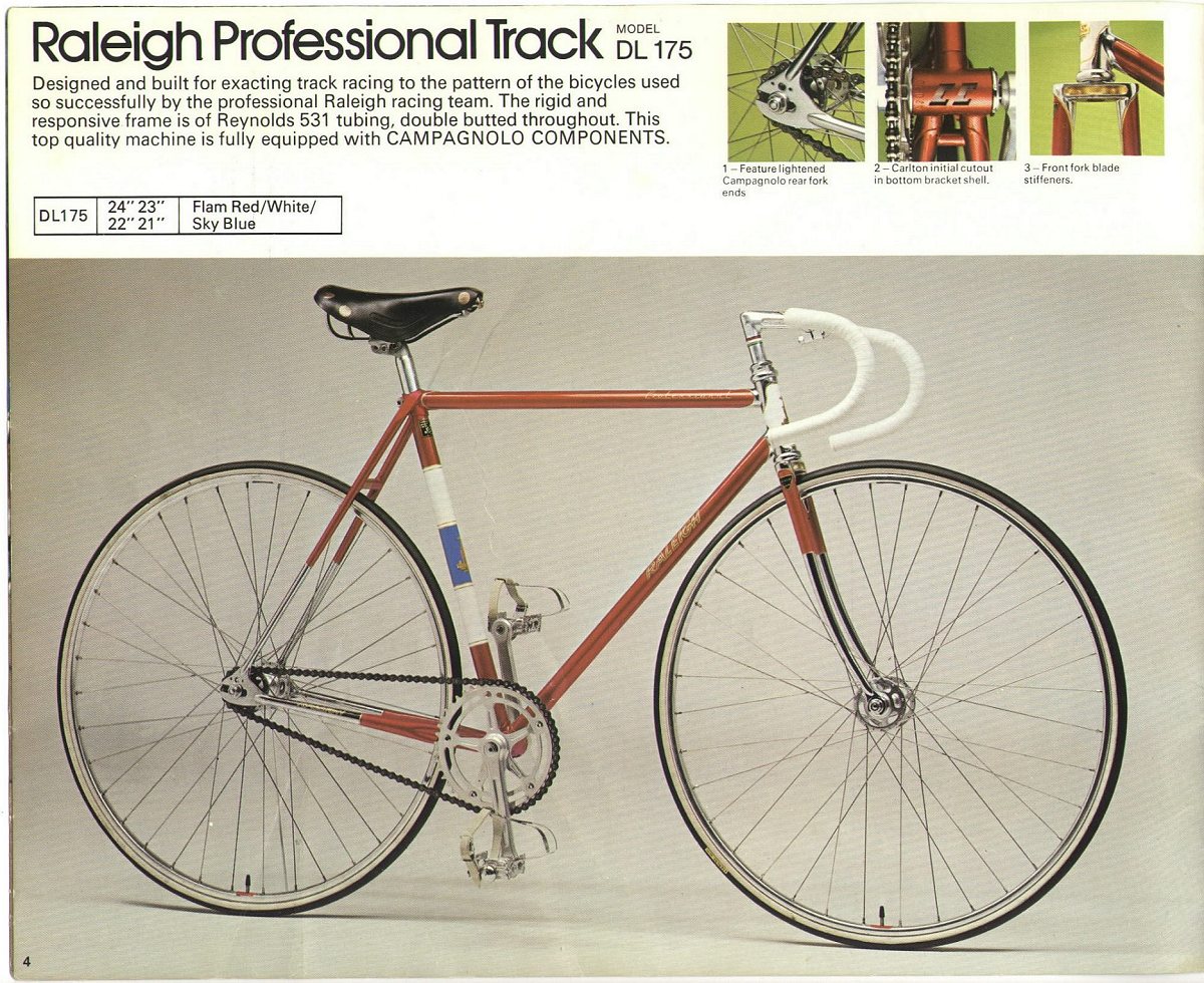 1974 Raleigh Professional Track Brochure