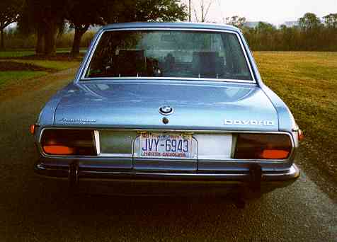 Rear view of 72 Bavaria showing unique tail section